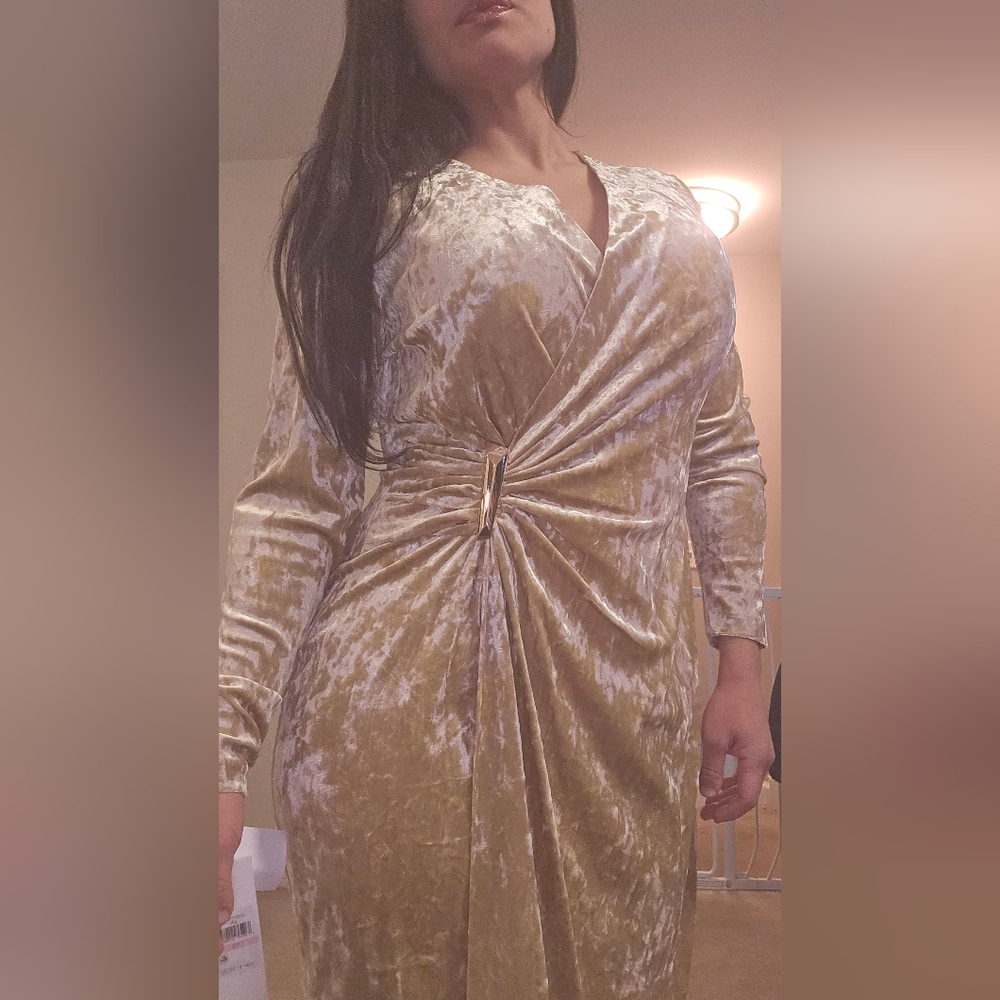 Calvin klein dress gold color